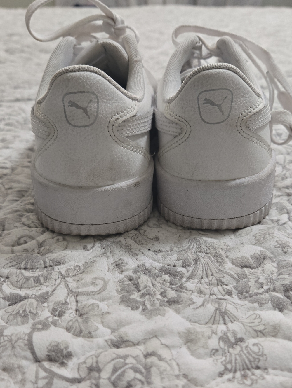 Puma Women’s White Lace-Up Sneakers - Picture 3 of 6